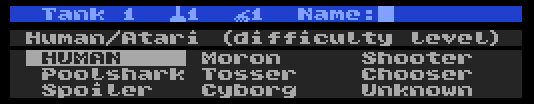 Name of players and game level screen.